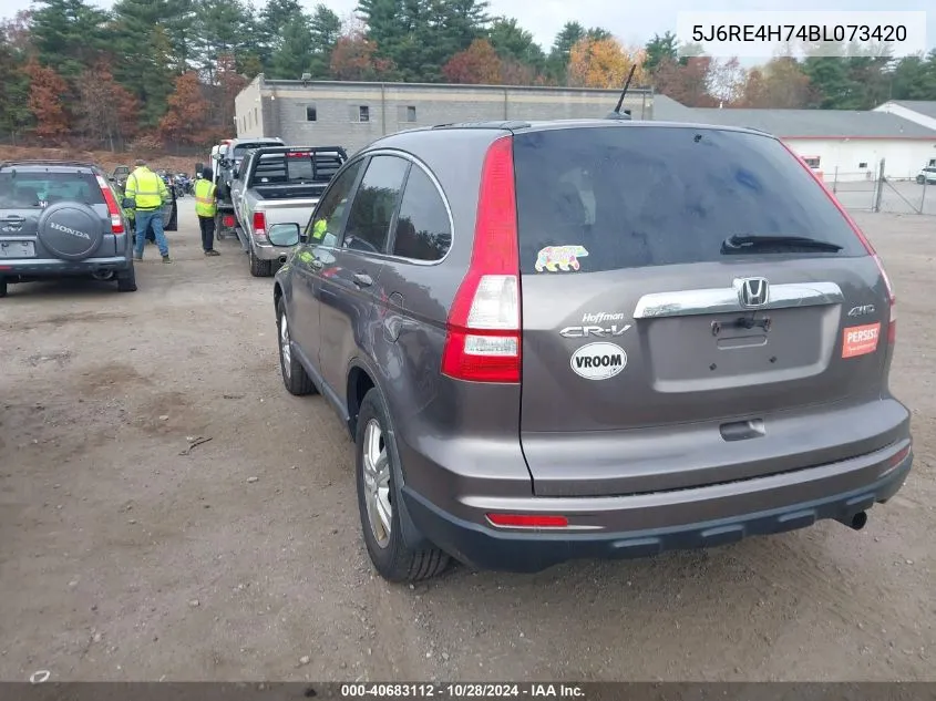 2011 Honda Cr-V Ex-L VIN: 5J6RE4H74BL073420 Lot: 40683112