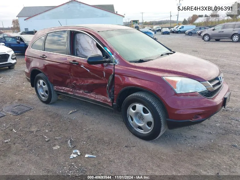 2011 Honda Cr-V Lx VIN: 5J6RE4H3XBL096391 Lot: 40693544