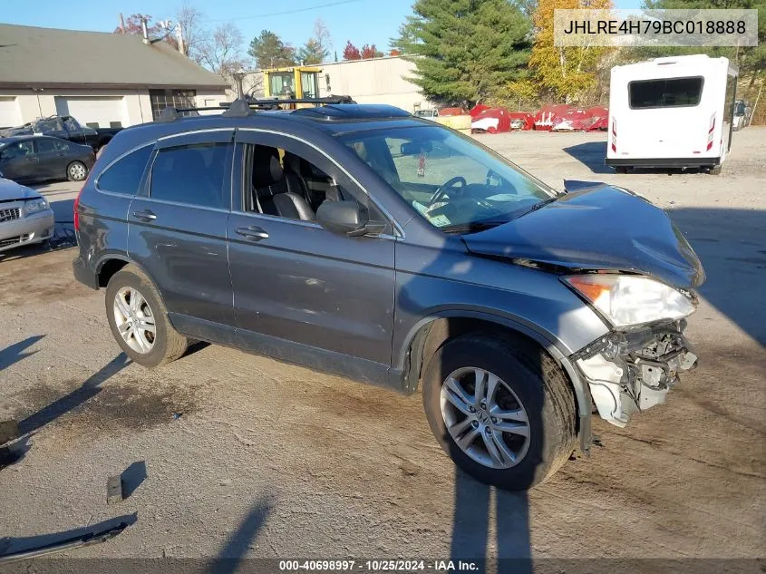 2011 Honda Cr-V Ex-L VIN: JHLRE4H79BC018888 Lot: 40698997