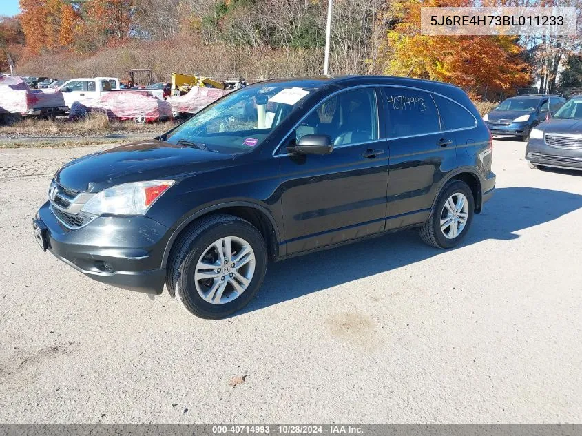 2011 Honda Cr-V Ex-L VIN: 5J6RE4H73BL011233 Lot: 40714993