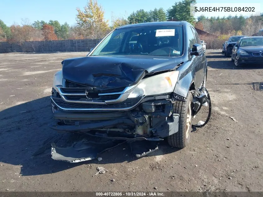 2011 Honda Cr-V Ex-L VIN: 5J6RE4H75BL084202 Lot: 40722805