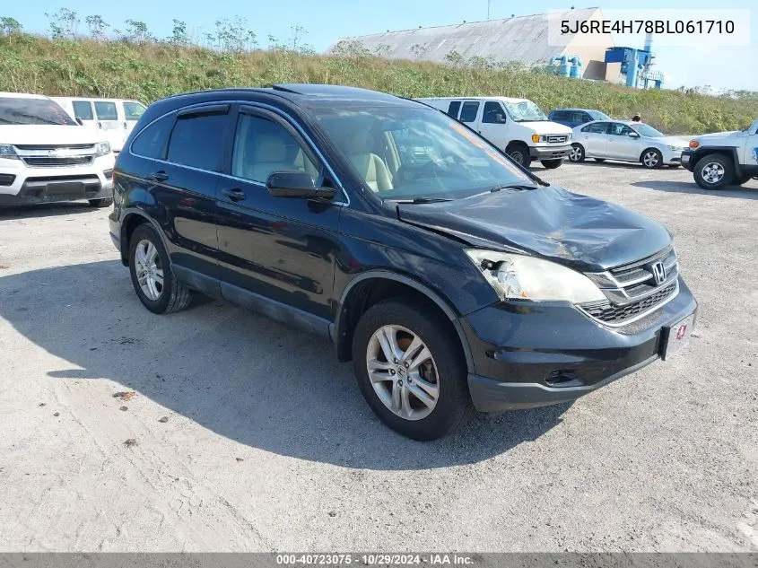 2011 Honda Cr-V Ex-L VIN: 5J6RE4H78BL061710 Lot: 40723075