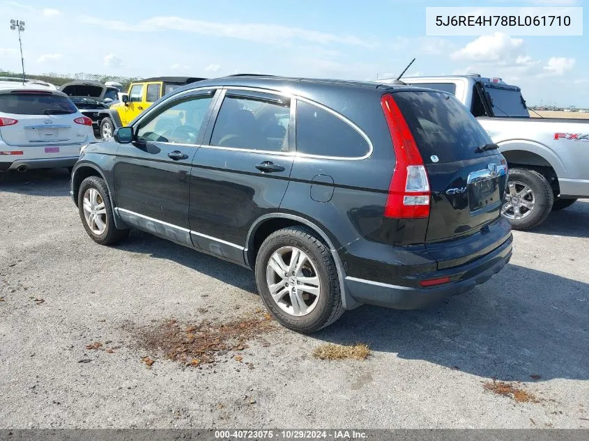 2011 Honda Cr-V Ex-L VIN: 5J6RE4H78BL061710 Lot: 40723075