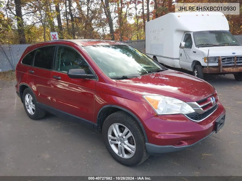 2011 Honda Cr-V Ex VIN: JHLRE4H5XBC010930 Lot: 40727582