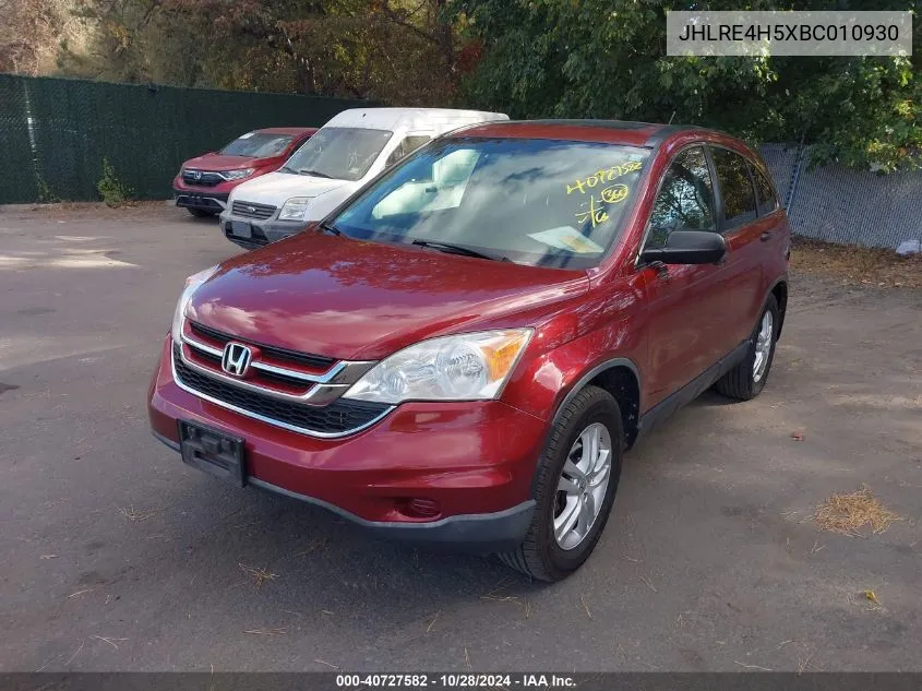 2011 Honda Cr-V Ex VIN: JHLRE4H5XBC010930 Lot: 40727582