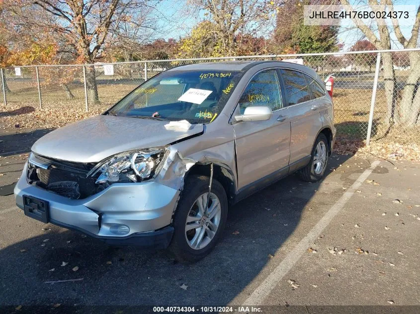 2011 Honda Cr-V Ex-L VIN: JHLRE4H76BC024373 Lot: 40734304