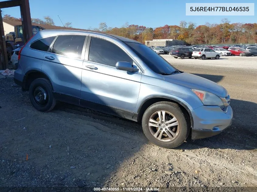 2011 Honda Cr-V Ex-L VIN: 5J6RE4H77BL046535 Lot: 40740055