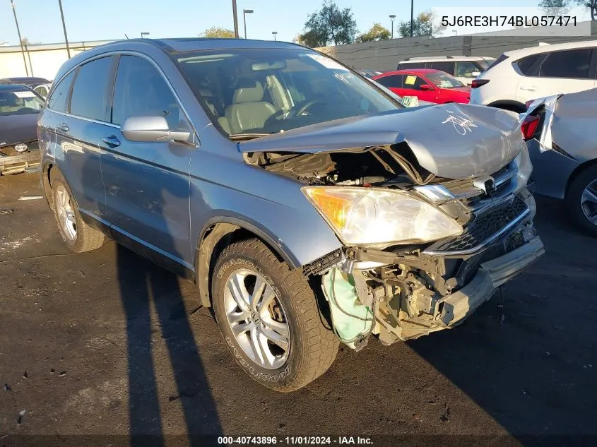 2011 Honda Cr-V Exl VIN: 5J6RE3H74BL057471 Lot: 40743896