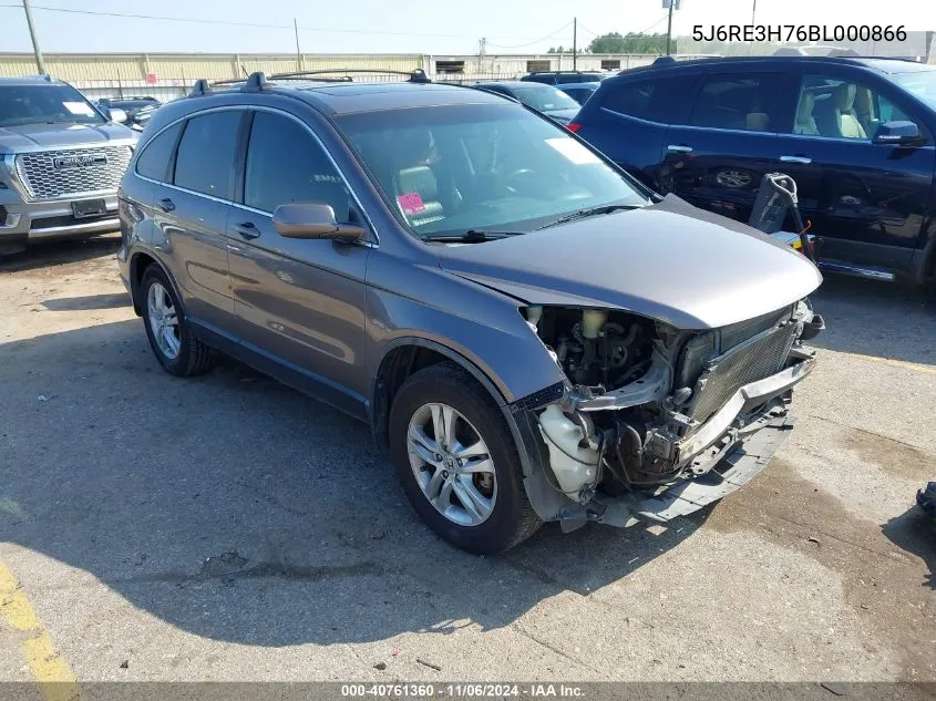 2011 Honda Cr-V Ex-L VIN: 5J6RE3H76BL000866 Lot: 40761360