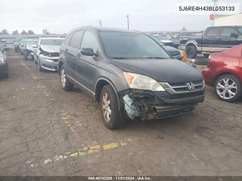 2011 Honda Cr-V Se VIN: 5J6RE4H43BL053133 Lot: 40762288