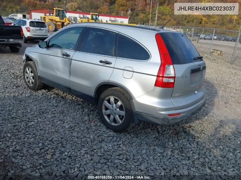 2011 Honda Cr-V Se VIN: JHLRE4H4XBC023037 Lot: 40769259