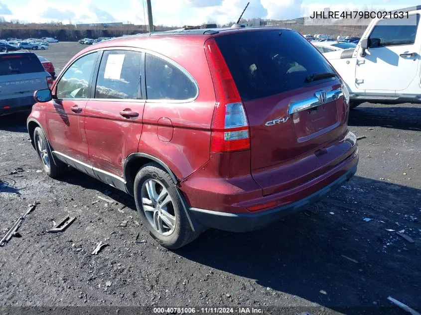 2011 Honda Cr-V Ex-L VIN: JHLRE4H79BC021631 Lot: 40781006