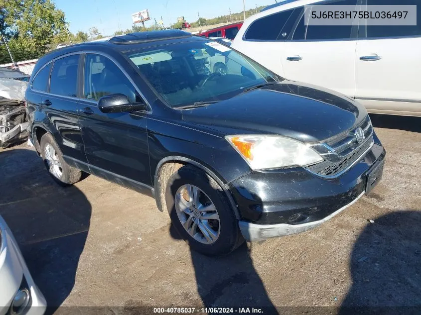 2011 Honda Cr-V Ex-L VIN: 5J6RE3H75BL036497 Lot: 40785037