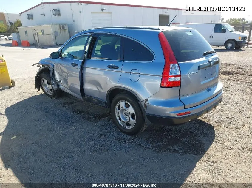 2011 Honda Cr-V Lx VIN: JHLRE3H37BC013423 Lot: 40787918