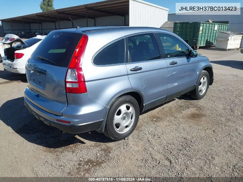 2011 Honda Cr-V Lx VIN: JHLRE3H37BC013423 Lot: 40787918