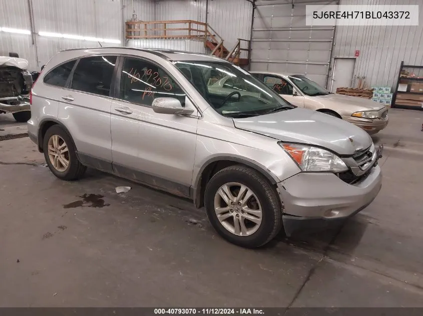 2011 Honda Cr-V Ex-L VIN: 5J6RE4H71BL043372 Lot: 40793070