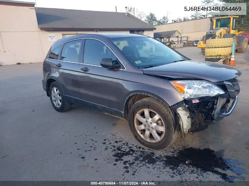 2011 Honda Cr-V Lx VIN: 5J6RE4H34BL064469 Lot: 40795684