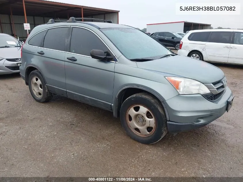 2011 Honda Cr-V Lx VIN: 5J6RE3H38BL057082 Lot: 40801122