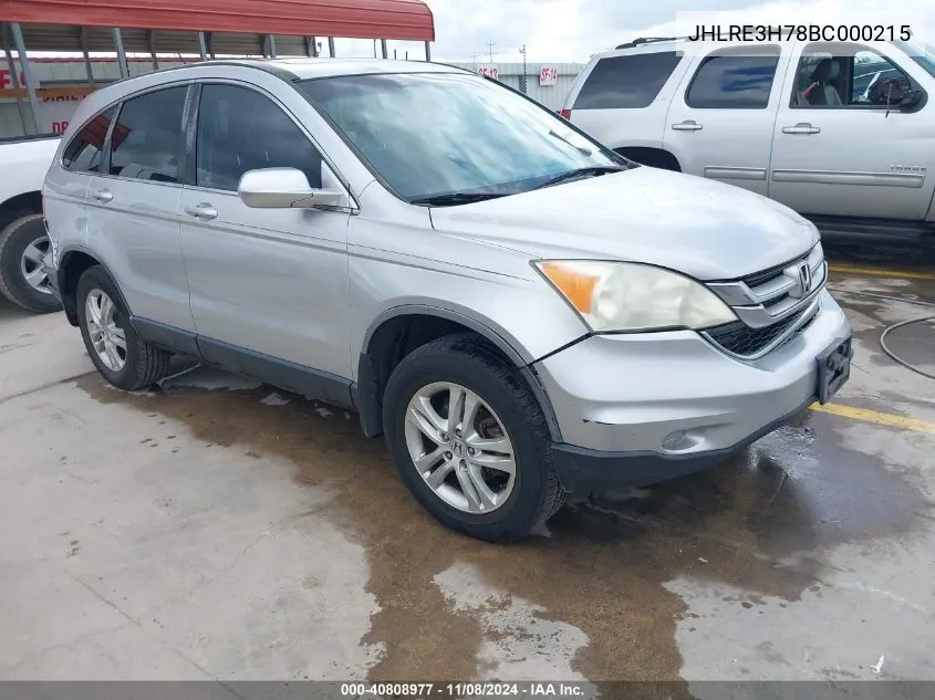 2011 Honda Cr-V Ex-L VIN: JHLRE3H78BC000215 Lot: 40808977