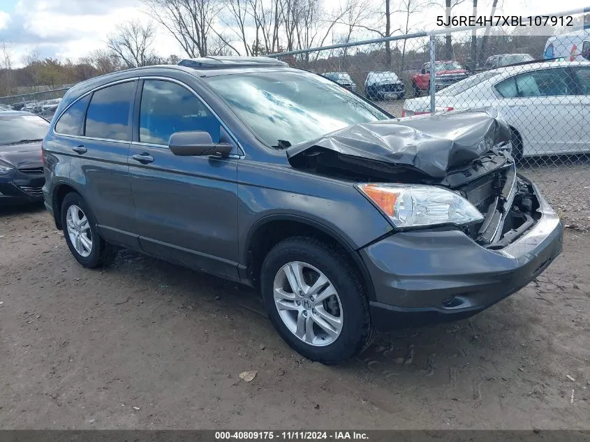 2011 Honda Cr-V Ex-L VIN: 5J6RE4H7XBL107912 Lot: 40809175