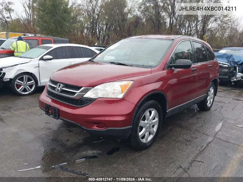 2011 Honda Cr-V Se VIN: JHLRE4H4XBC014211 Lot: 40812747