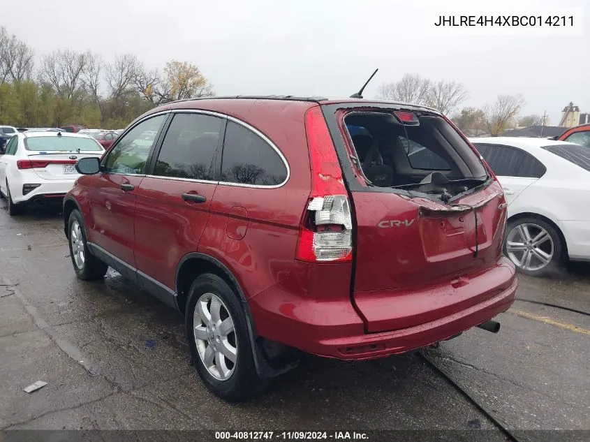 2011 Honda Cr-V Se VIN: JHLRE4H4XBC014211 Lot: 40812747