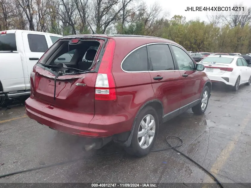 2011 Honda Cr-V Se VIN: JHLRE4H4XBC014211 Lot: 40812747