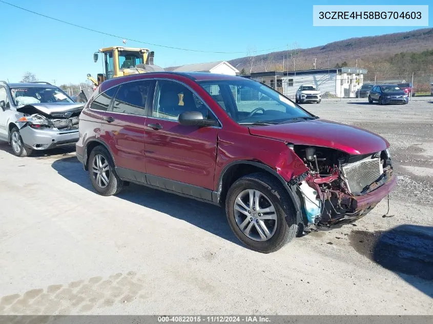 2011 Honda Cr-V Ex VIN: 3CZRE4H58BG704603 Lot: 40822015