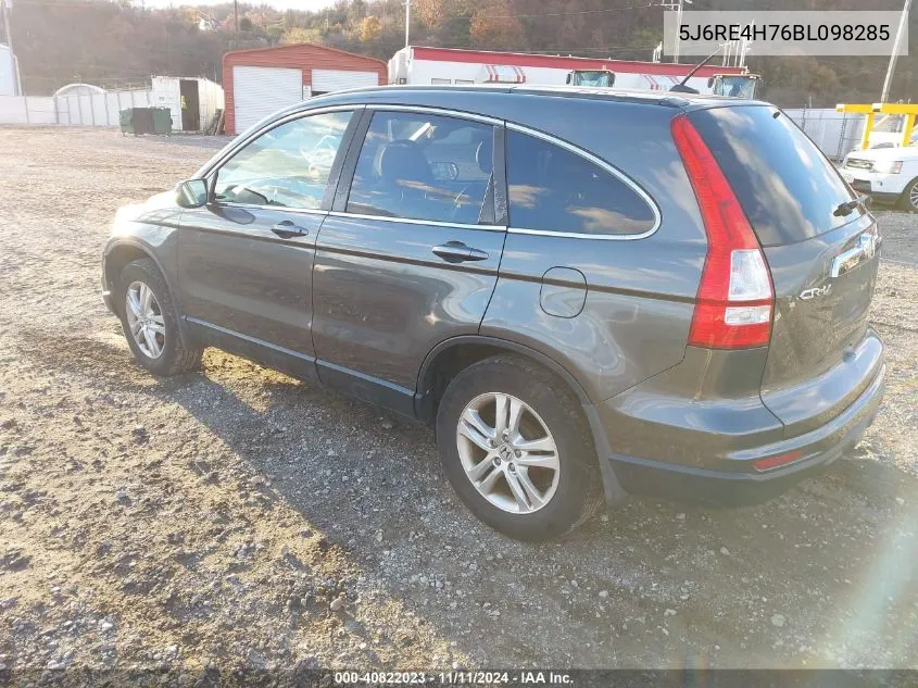 2011 Honda Cr-V Ex-L VIN: 5J6RE4H76BL098285 Lot: 40822023