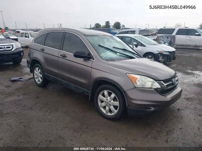 2011 Honda Cr-V Se VIN: 5J6RE3H45BL049966 Lot: 40825734