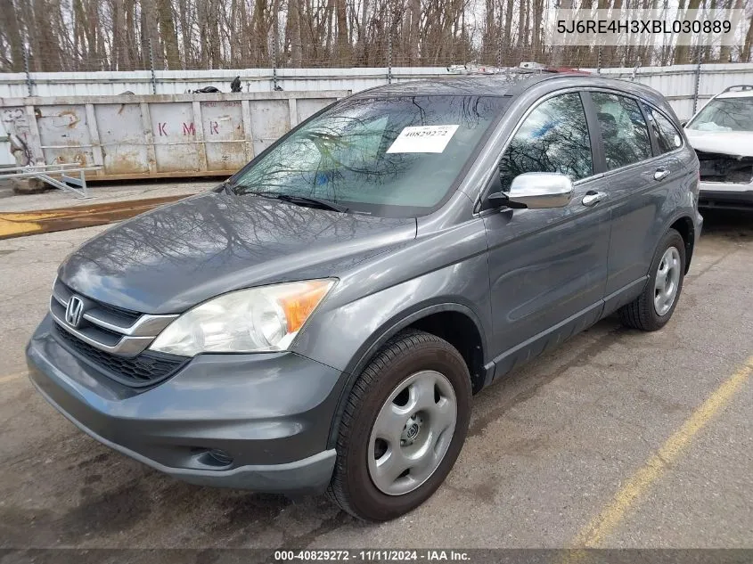 2011 Honda Cr-V Lx VIN: 5J6RE4H3XBL030889 Lot: 40829272