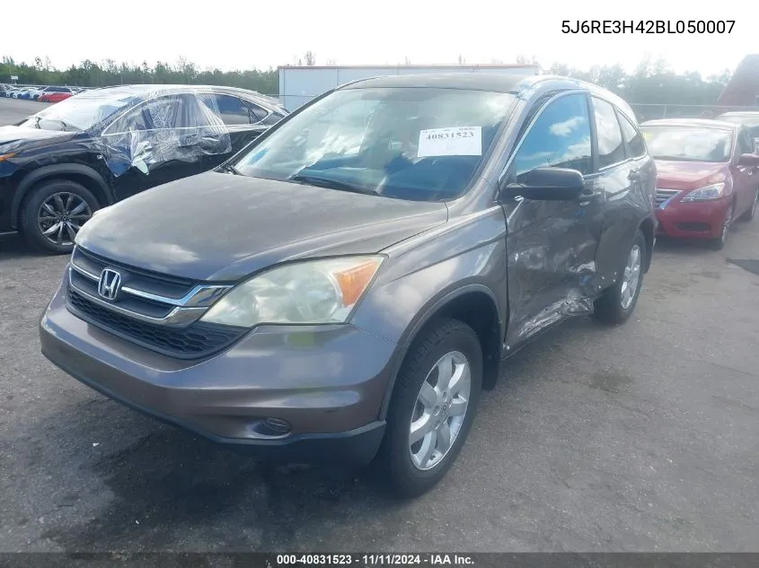 2011 Honda Cr-V Se VIN: 5J6RE3H42BL050007 Lot: 40831523