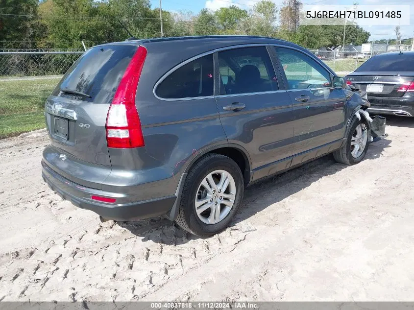 2011 Honda Cr-V Ex-L VIN: 5J6RE4H71BL091485 Lot: 40837818