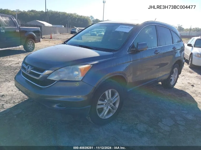 2011 Honda Cr-V Ex-L VIN: JHLRE3H73BC004477 Lot: 40839281