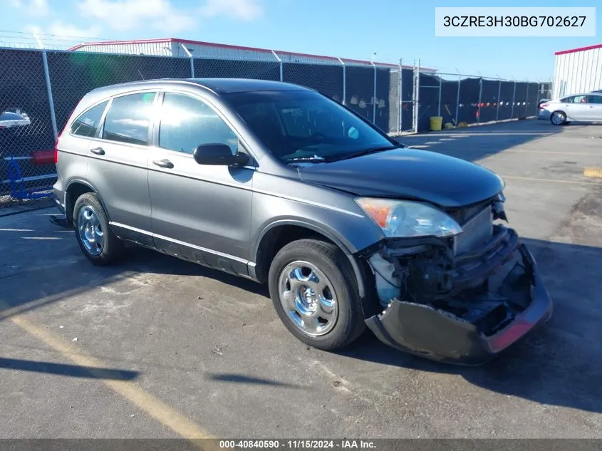 2011 Honda Cr-V Lx VIN: 3CZRE3H30BG702627 Lot: 40840590