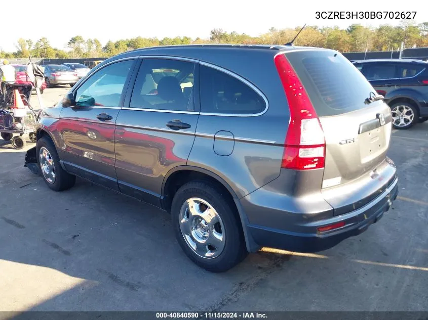 2011 Honda Cr-V Lx VIN: 3CZRE3H30BG702627 Lot: 40840590