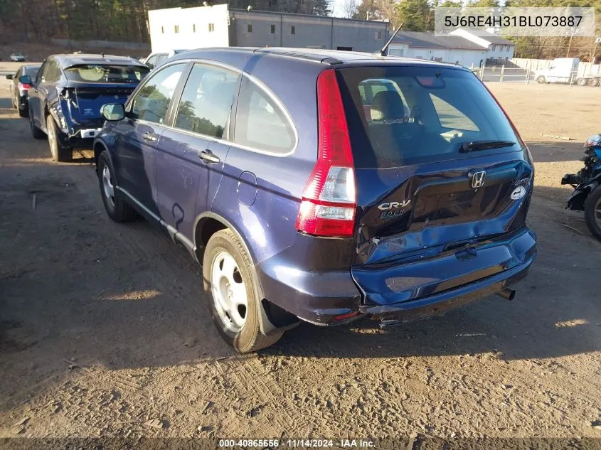 2011 Honda Cr-V Lx VIN: 5J6RE4H31BL073887 Lot: 40865656