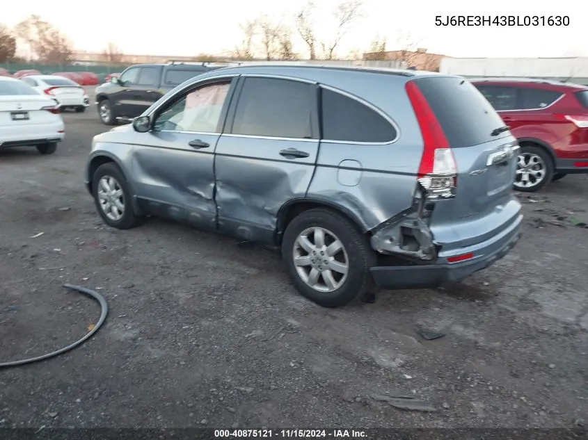 2011 Honda Cr-V Se VIN: 5J6RE3H43BL031630 Lot: 40875121