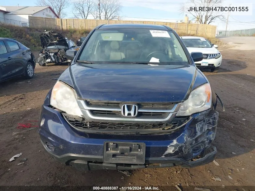 2011 Honda Cr-V Se VIN: JHLRE3H47BC001555 Lot: 40888387