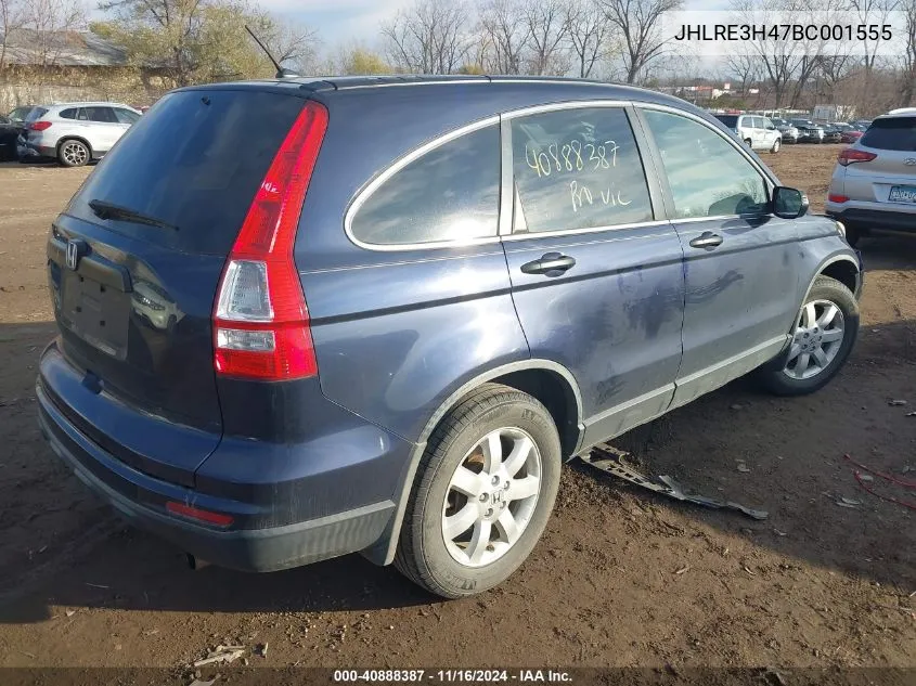 2011 Honda Cr-V Se VIN: JHLRE3H47BC001555 Lot: 40888387