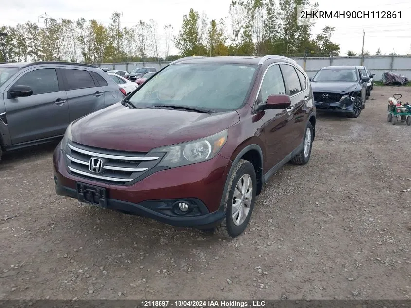 2012 Honda Cr-V Touring VIN: 2HKRM4H90CH112861 Lot: 12118597