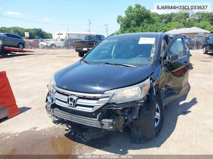 2012 Honda Cr-V Lx VIN: 5J6RM4H33CL033637 Lot: 39863513