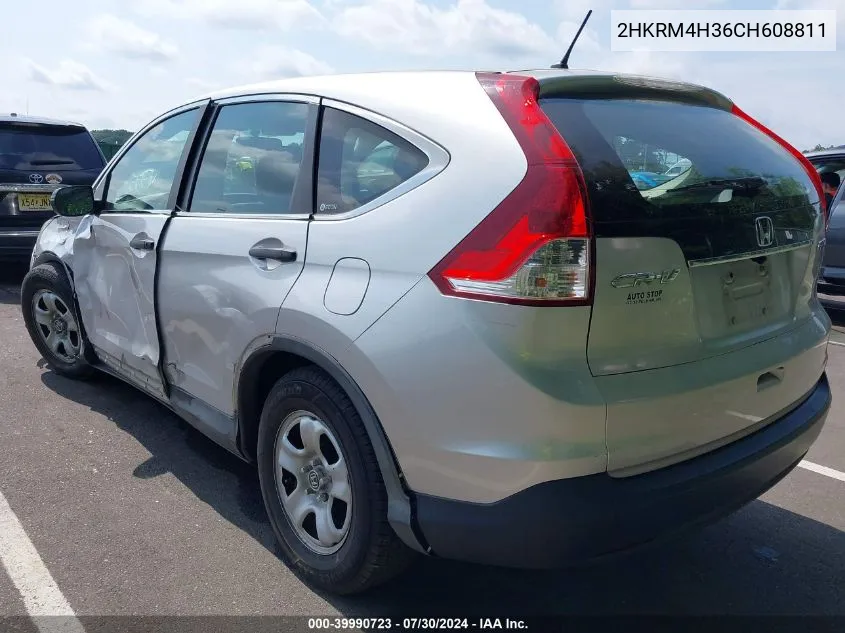 2012 Honda Cr-V Lx VIN: 2HKRM4H36CH608811 Lot: 39990723