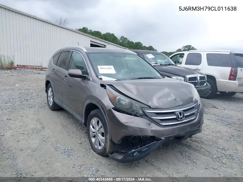 2012 Honda Cr-V Ex-L VIN: 5J6RM3H79CL011638 Lot: 40343685