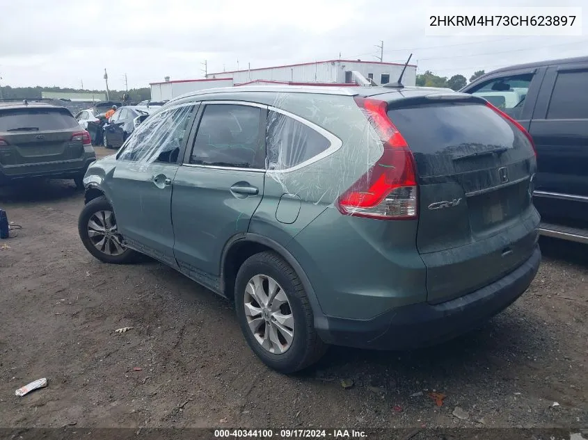 2012 Honda Cr-V Ex-L VIN: 2HKRM4H73CH623897 Lot: 40344100