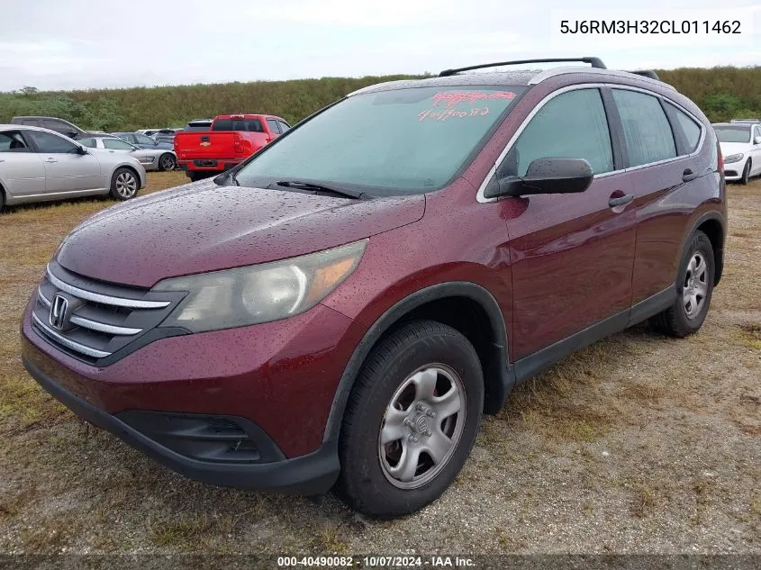 2012 Honda Cr-V Lx VIN: 5J6RM3H32CL011462 Lot: 40490082