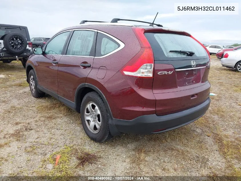 2012 Honda Cr-V Lx VIN: 5J6RM3H32CL011462 Lot: 40490082