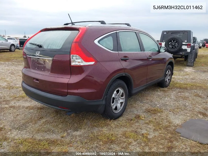 2012 Honda Cr-V Lx VIN: 5J6RM3H32CL011462 Lot: 40490082