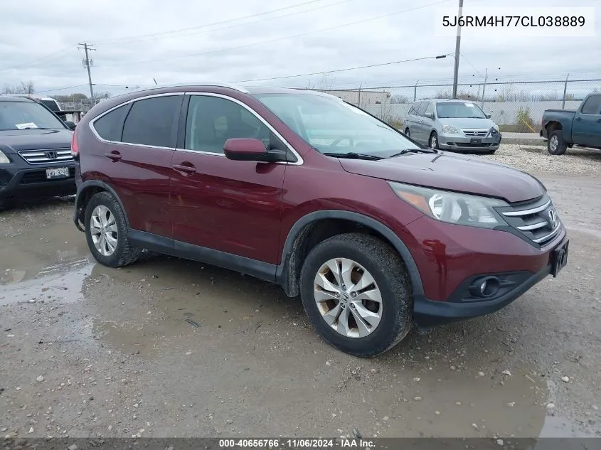 2012 Honda Cr-V Ex-L VIN: 5J6RM4H77CL038889 Lot: 40656766