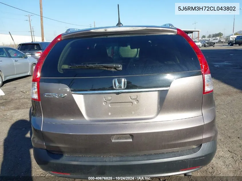 2012 Honda Cr-V Ex-L VIN: 5J6RM3H72CL043802 Lot: 40676825